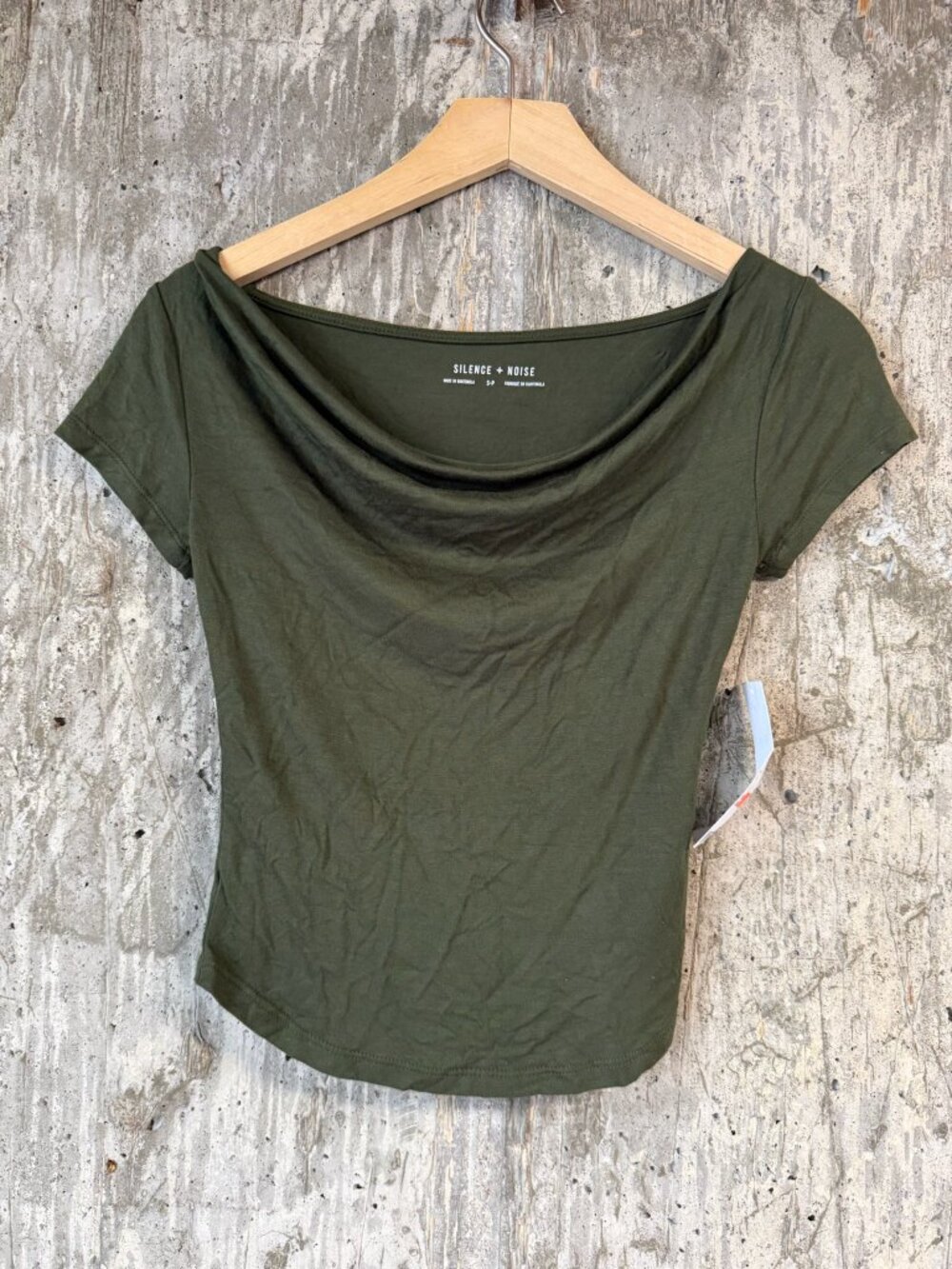 SILENCE + NOISE Women's Lara Cowl Neck Top Size S In Dark Green - Picture 4 of 9